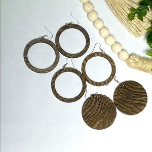 Custom Engraved Zebra Earrings 3 pairs included